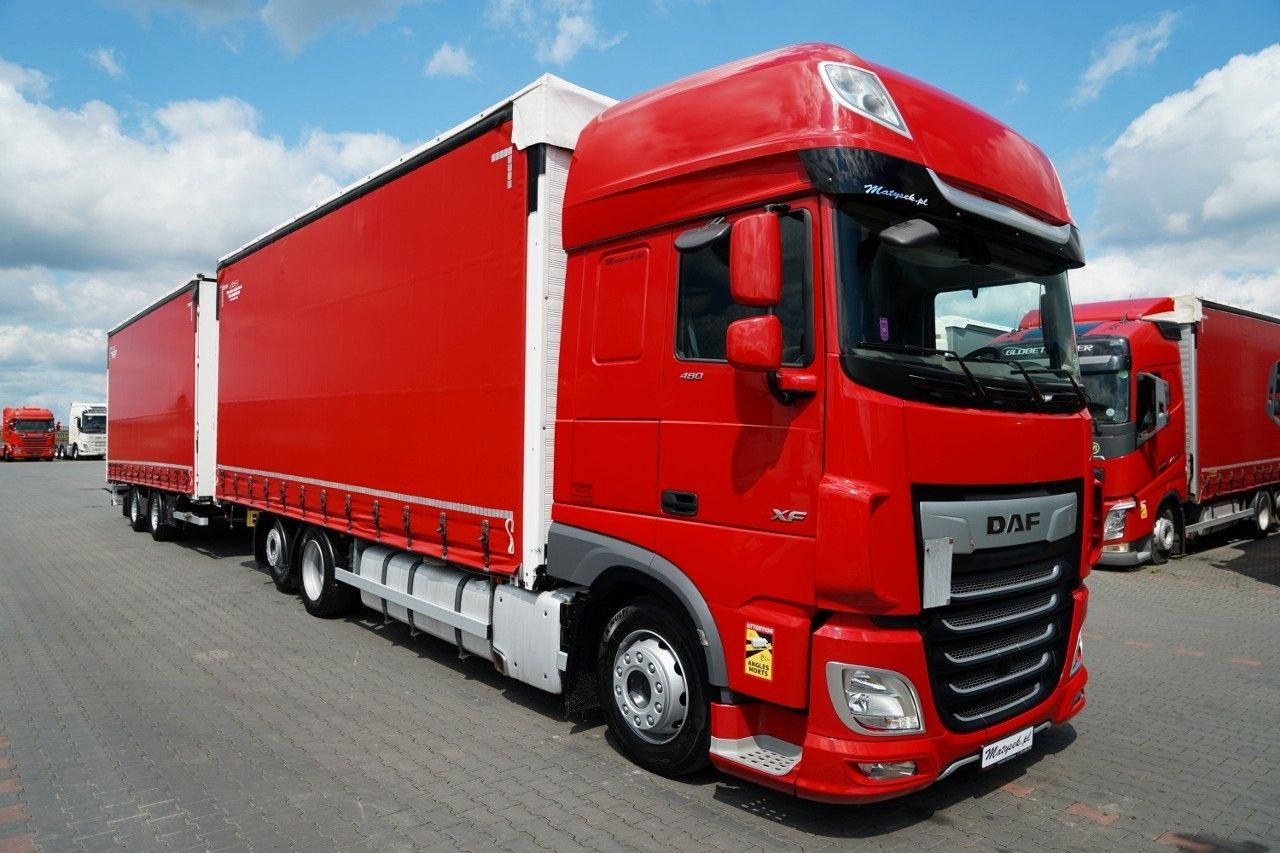 DAF XF 480 / ZESTAW TANDEM 120 M3 / PRZEJAZDOWY / WI - Camion à rideaux coulissants: photos 5 DAF XF 480 / ZESTAW TANDEM 120 M3 / PRZEJAZDOWY / WI - Camion à rideaux coulissants: photos 5