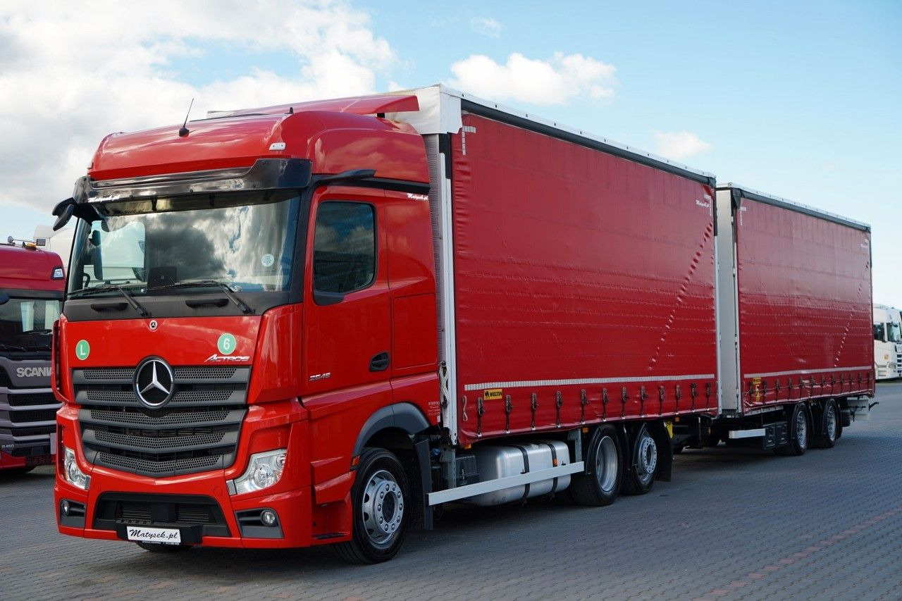 Mercedes-Benz ACTROS 2545 / ZESTAW TANDEM 120 M3 / PRZEJAZDOW - Camion à rideaux coulissants: photos 2 Mercedes-Benz ACTROS 2545 / ZESTAW TANDEM 120 M3 / PRZEJAZDOW - Camion à rideaux coulissants: photos 2