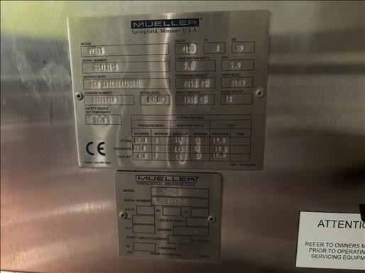 Machine agroalimentaire Mueller P7505 Pure steam generator: photos 6 Machine agroalimentaire Mueller P7505 Pure steam generator: photos 6