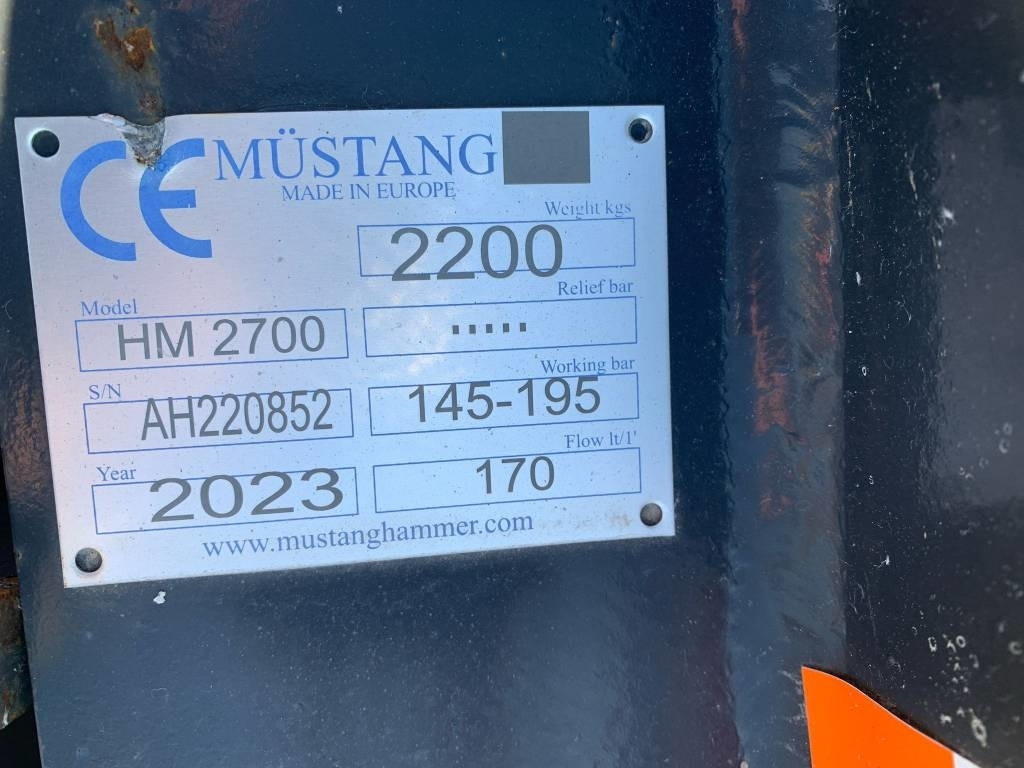 Mustang HM2700 - Marteau hydraulique pour Engins de chantier: photos 3 Mustang HM2700 - Marteau hydraulique pour Engins de chantier: photos 3