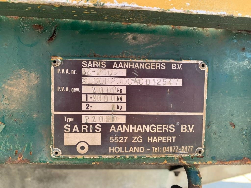 Remorque voiture Saris P2000: photos 8