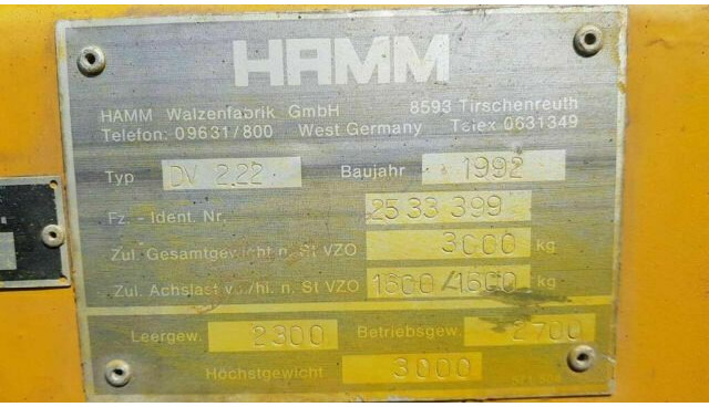 Compacteur Hamm Walze: photos 6