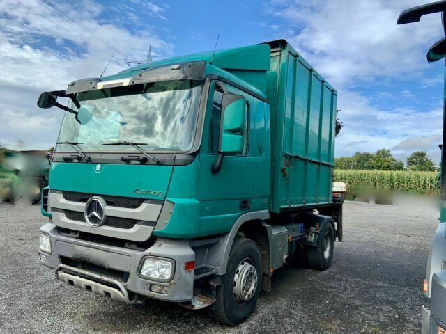 Mercedes-Benz 1844K 4x2 Kipper mit Kran Blattgefedert - Camion benne, Camion grue: photos 1 Mercedes-Benz 1844K 4x2 Kipper mit Kran Blattgefedert - Camion benne, Camion grue: photos 1