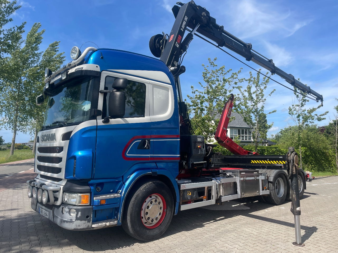 Scania R480 with hiab hookloader and hiab 262 EP5 with remote crane 2019 - Camion porte-conteneur/ Caisse mobile, Camion grue: photos 5 Scania R480 with hiab hookloader and hiab 262 EP5 with remote crane 2019 - Camion porte-conteneur/ Caisse mobile, Camion grue: photos 5