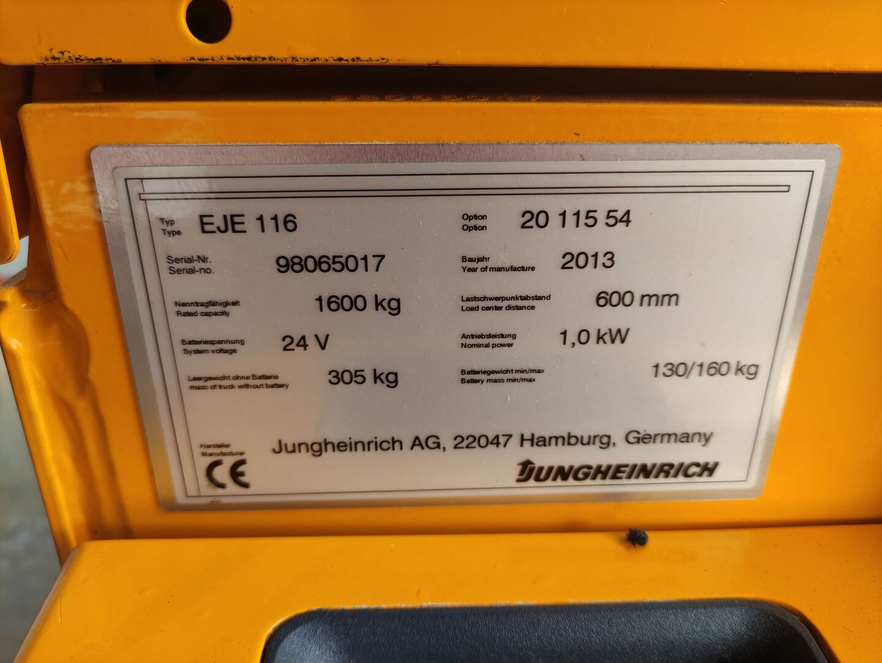 Jungheinrich EJE 116 - Transpalette: photos 5 Jungheinrich EJE 116 - Transpalette: photos 5