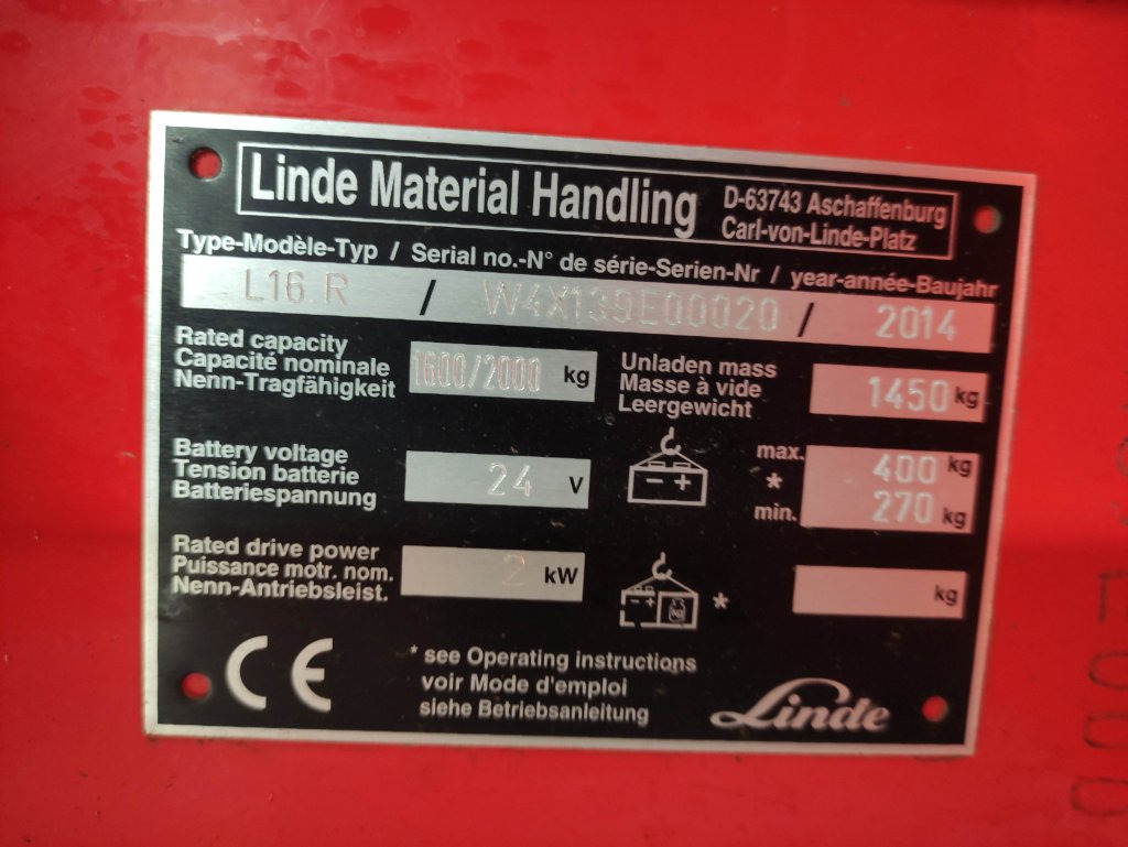 Chariot à mât rétractable Linde L16R: photos 6
