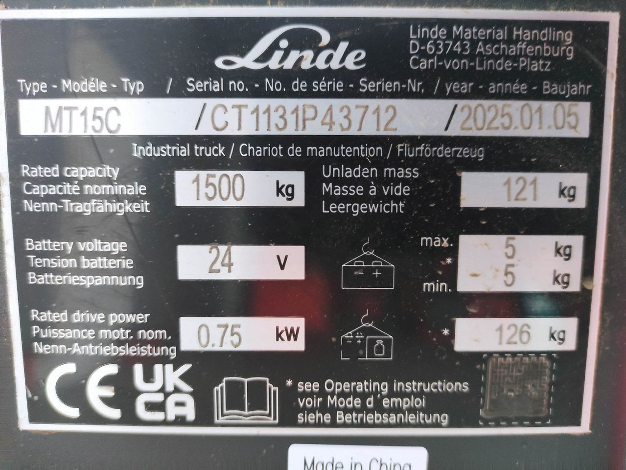 Linde MT15C - Transpalette: photos 5 Linde MT15C - Transpalette: photos 5
