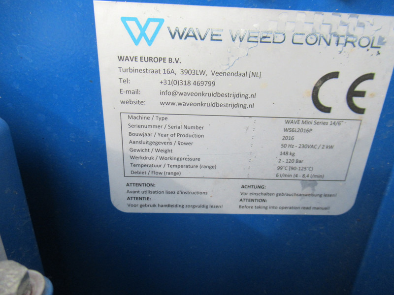 Nettoyeur haute pression Heatweed Wave MiniSeries 2-120bar 99°C 6L/min Onkruid stoom machine: photos 12