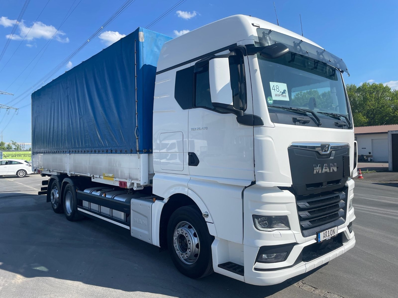MAN TGX 26.470 6x2-4 LL Pritsche+Plane/BDF/NLA/EU6d - Camion à rideaux coulissants: photos 1 MAN TGX 26.470 6x2-4 LL Pritsche+Plane/BDF/NLA/EU6d - Camion à rideaux coulissants: photos 1