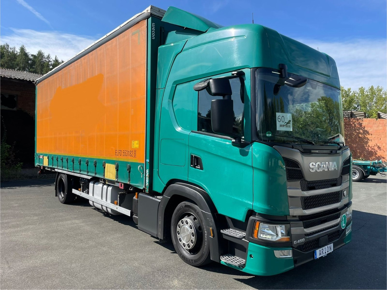 Scania G450 Pritsche+Plane/Wechsler/WECON/StandAC/EU6d - Camion à rideaux coulissants: photos 1 Scania G450 Pritsche+Plane/Wechsler/WECON/StandAC/EU6d - Camion à rideaux coulissants: photos 1