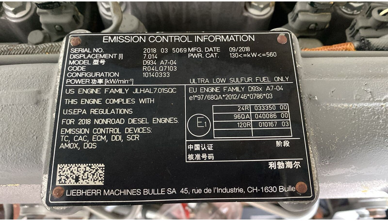 Liebherr D934 A7-04 - Moteur: photos 4 Liebherr D934 A7-04 - Moteur: photos 4
