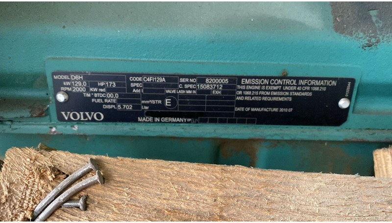Volvo D6H FOR PARTS - Moteur: photos 5 Volvo D6H FOR PARTS - Moteur: photos 5