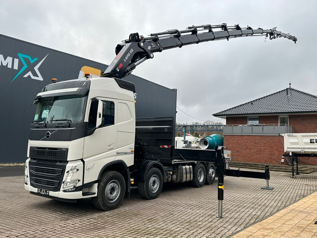 Volvo FH500 8X4 Kran HIAB X-HiPro858E-8 & Jib150x-6 - Camion plateau, Camion grue: photos 1 Volvo FH500 8X4 Kran HIAB X-HiPro858E-8 & Jib150x-6 - Camion plateau, Camion grue: photos 1