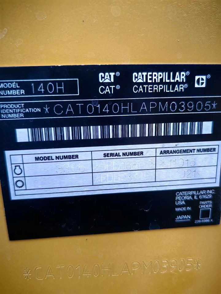 CAT 140H Grader Used Second Hand Good Condition for Sale From Janpan - Niveleuse: photos 4 CAT 140H Grader Used Second Hand Good Condition for Sale From Janpan - Niveleuse: photos 4