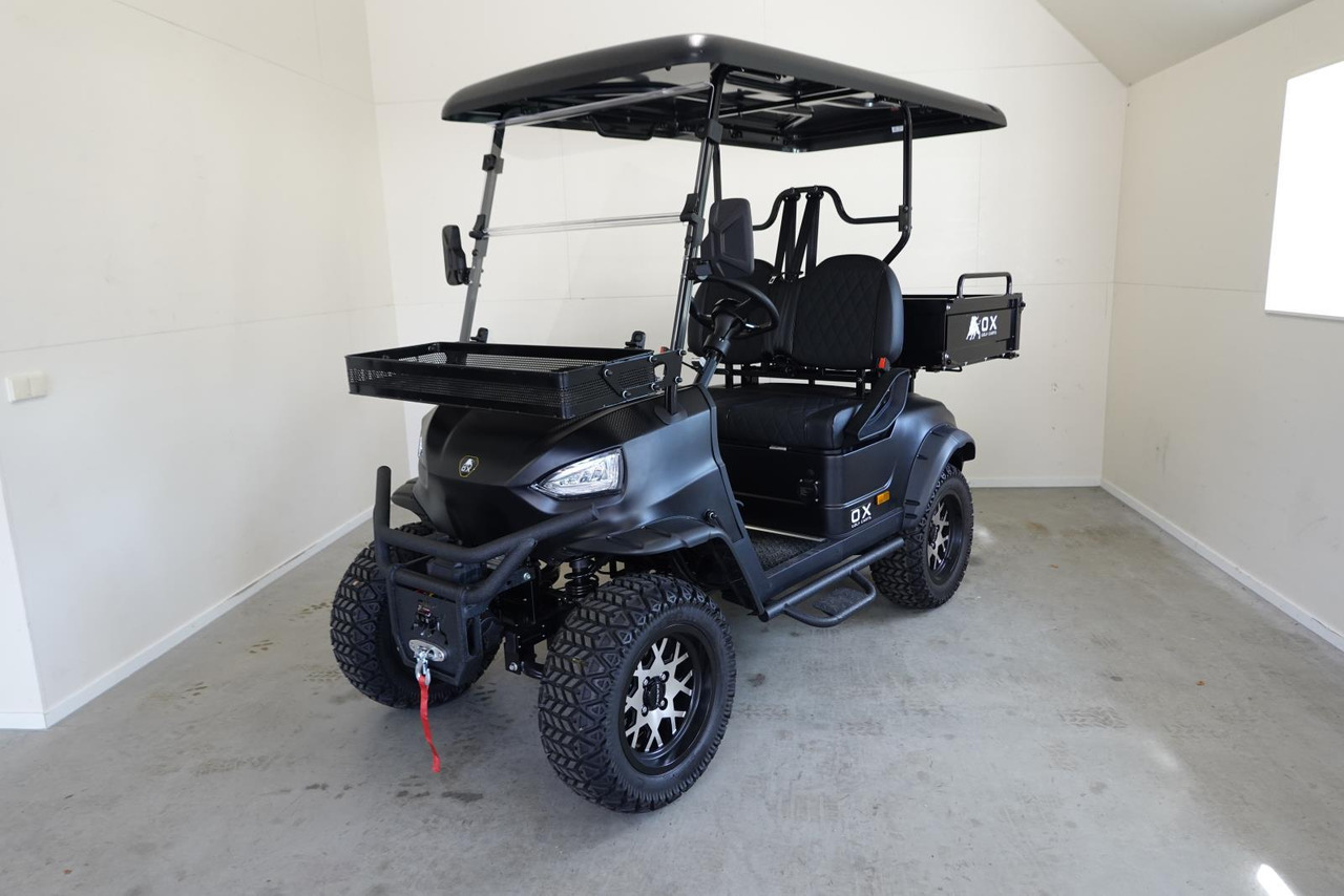 OX KG2L 2-Zits met Kiepbare Laadbak Mat-Zwart Nieuw - Voiturette de golf: photos 1 OX KG2L 2-Zits met Kiepbare Laadbak Mat-Zwart Nieuw - Voiturette de golf: photos 1