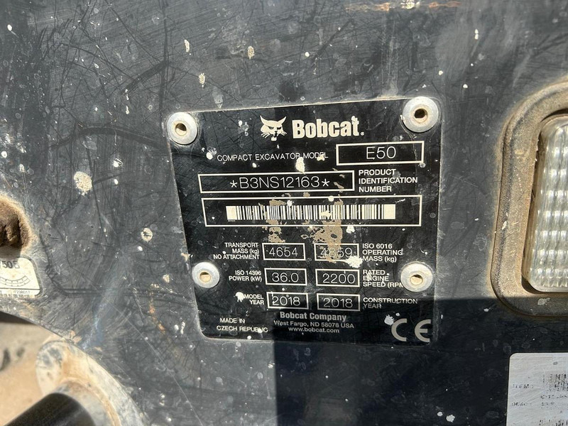 Mini pelle Bobcat E50: photos 17