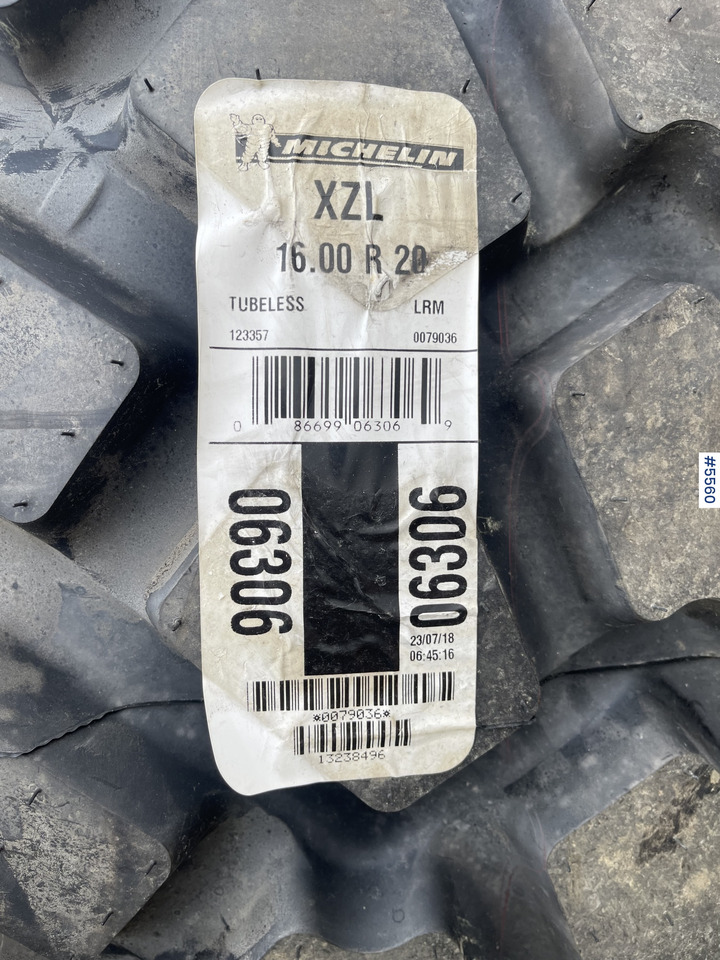 2018 Michelin XLZ 16.00 R20 Wheel Loader Tires - Pneu pour Chargeuse: photos 4 2018 Michelin XLZ 16.00 R20 Wheel Loader Tires - Pneu pour Chargeuse: photos 4