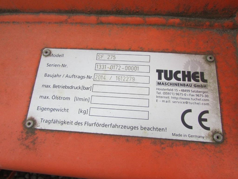 Tuchel SF 275 Schneeschild / 3.300 EUR / Top Zustand - Accessoire pour Engins de chantier: photos 5 Tuchel SF 275 Schneeschild / 3.300 EUR / Top Zustand - Accessoire pour Engins de chantier: photos 5