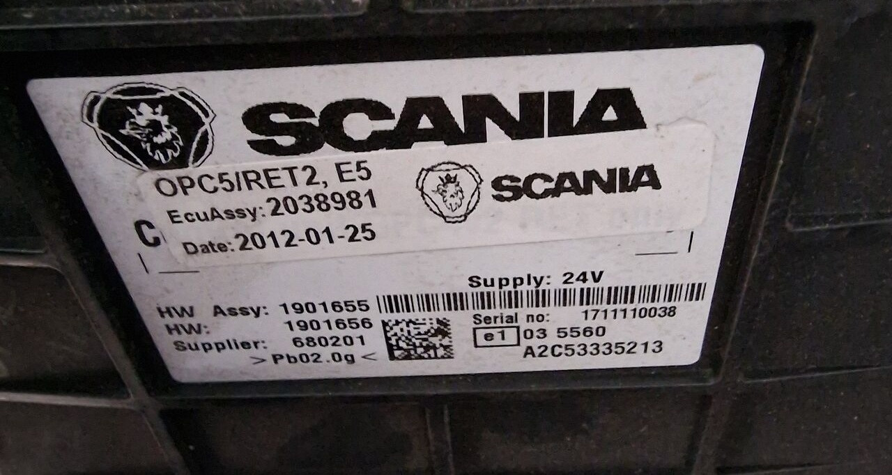 Scania Sterownik Moduł Skrzyni Retardera OPC 5 R 20389811901655 Scania OPC 5 Scania R 20389811901655 truck - Bloc de gestion pour Camion: photos 1 Scania Sterownik Moduł Skrzyni Retardera OPC 5 R 20389811901655 Scania OPC 5 Scania R 20389811901655 truck - Bloc de gestion pour Camion: photos 1