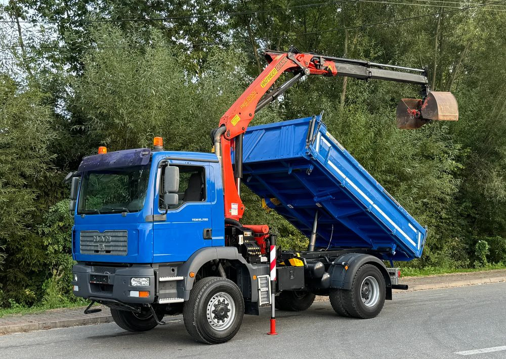 MAN * MAN 18 280 * Kiper Wywrotka * 4x4 * HDS Palfinger 120 STAN BARDZO DOBRY * Sprowadzony - Camion benne: photos 1 MAN * MAN 18 280 * Kiper Wywrotka * 4x4 * HDS Palfinger 120 STAN BARDZO DOBRY * Sprowadzony - Camion benne: photos 1