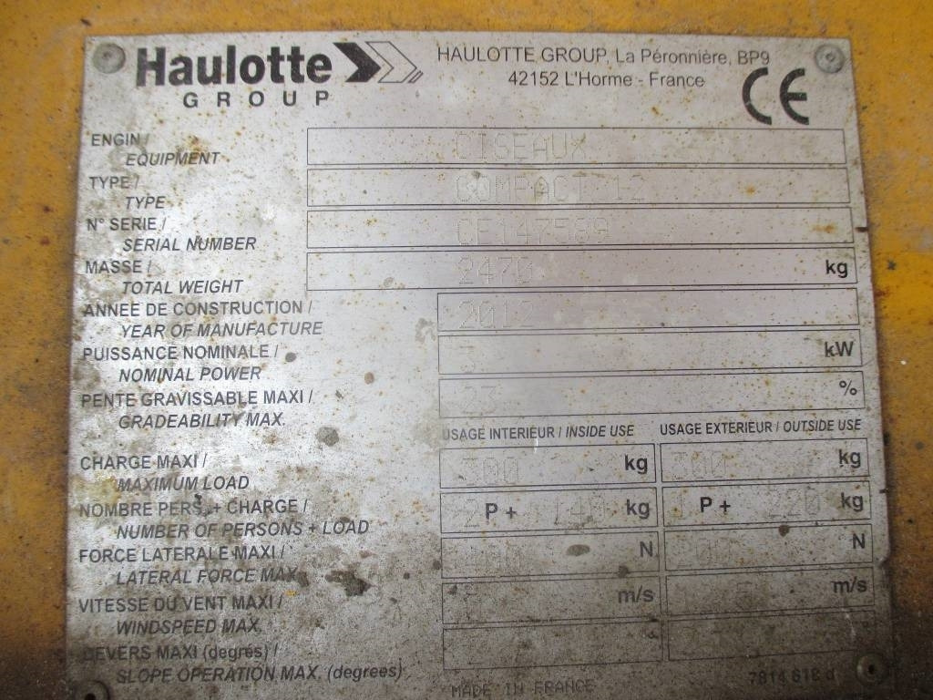 Haulotte Compact 12  en leasing occasion Haulotte Compact 12: photos 10