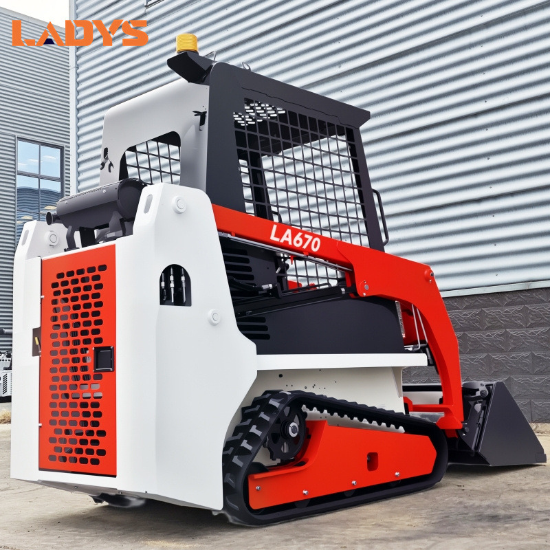 LADYS LA670 Mini Small Skid Steer Loader Compact Track Diesel Mini Skid Steer Loader For Sale With Small Mini Skid Steer Attachments 4 In 1 Bucket - Mini chargeuse: photos 5 LADYS LA670 Mini Small Skid Steer Loader Compact Track Diesel Mini Skid Steer Loader For Sale With Small Mini Skid Steer Attachments 4 In 1 Bucket - Mini chargeuse: photos 5