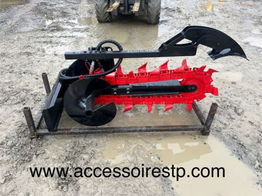 Trancheuse hydraulique pour engins - Trancheuse: photos 1 Trancheuse hydraulique pour engins - Trancheuse: photos 1