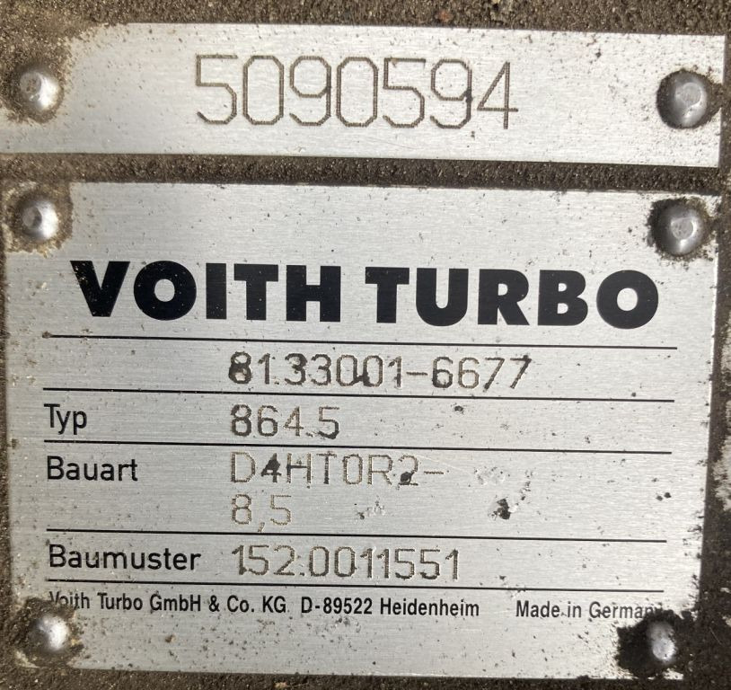 MAN Voith 864.5 D4HT0R2 -8.5E MAN Lions City 81.33001-6677 Getriebe Diwa - Transmission pour Bus: photos 2 MAN Voith 864.5 D4HT0R2 -8.5E MAN Lions City 81.33001-6677 Getriebe Diwa - Transmission pour Bus: photos 2