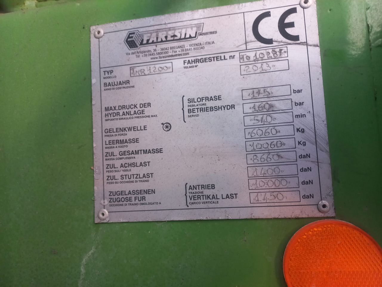 FARESIN TMR 1200 TEHNOLOGICAL TRAILER - Mélangeuse: photos 5 FARESIN TMR 1200 TEHNOLOGICAL TRAILER - Mélangeuse: photos 5