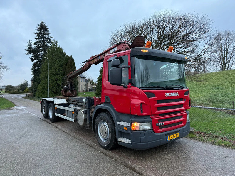 Camion grue Scania P270 Kabelsysteem HMF Kraan Low KM NL TRUCK 6X2: photos 7