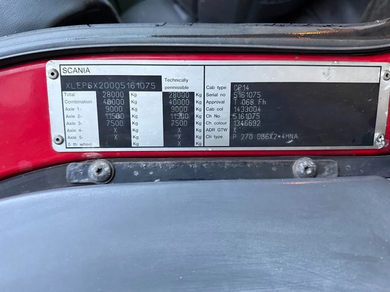 Camion grue Scania P270 Kabelsysteem HMF Kraan Low KM NL TRUCK 6X2: photos 17