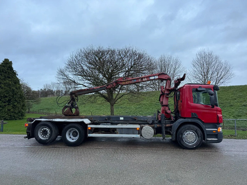 Camion grue Scania P270 Kabelsysteem HMF Kraan Low KM NL TRUCK 6X2: photos 8