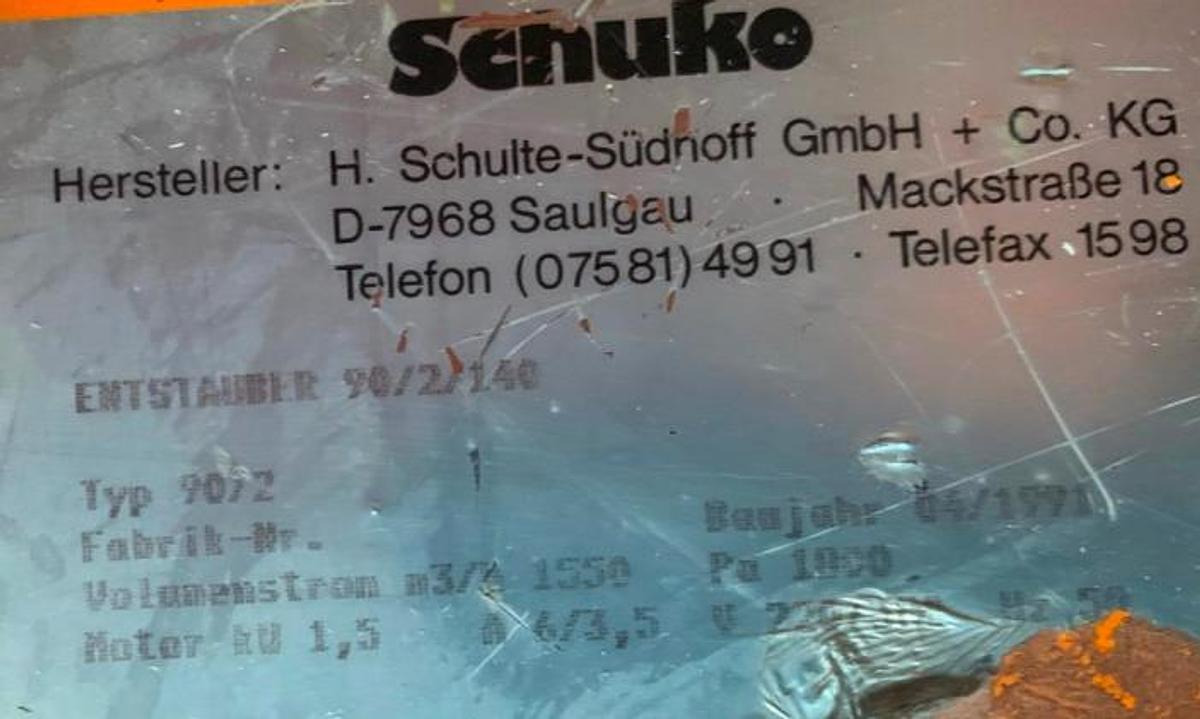 Späne-Absauganlage SCHUKO - Équipement CVC: photos 2 Späne-Absauganlage SCHUKO - Équipement CVC: photos 2