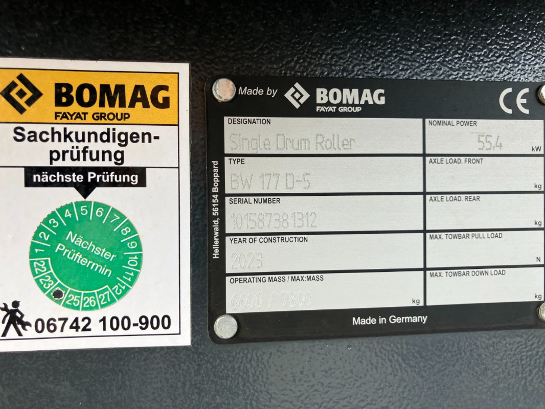 BOMAG DE BW 177 D-5 Stage V/Tier 4f - Compacteur: photos 2 BOMAG DE BW 177 D-5 Stage V/Tier 4f - Compacteur: photos 2