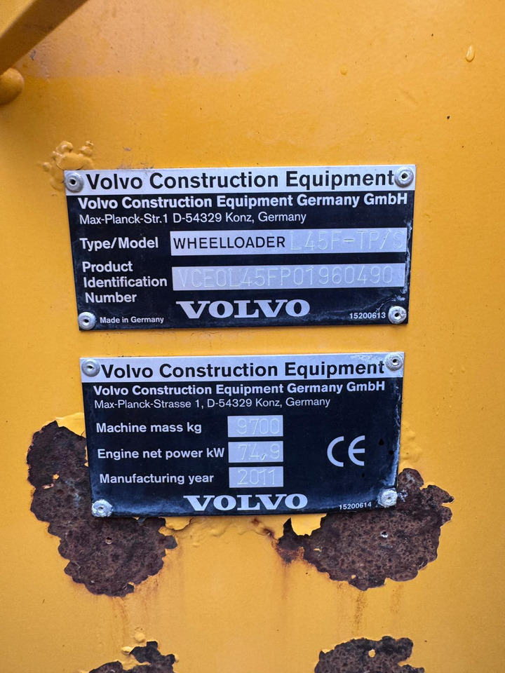 Chargeuse sur pneus Volvo L45F-TP/S: photos 6