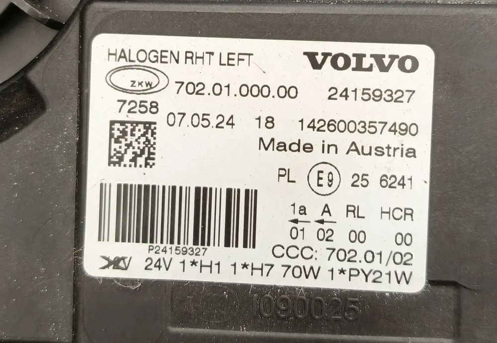 VOLVO FH4 LAMPA PRZEDNIA LEWA H7 2024r 24159327 - Lumière/ Éclairage pour Camion: photos 3 VOLVO FH4 LAMPA PRZEDNIA LEWA H7 2024r 24159327 - Lumière/ Éclairage pour Camion: photos 3