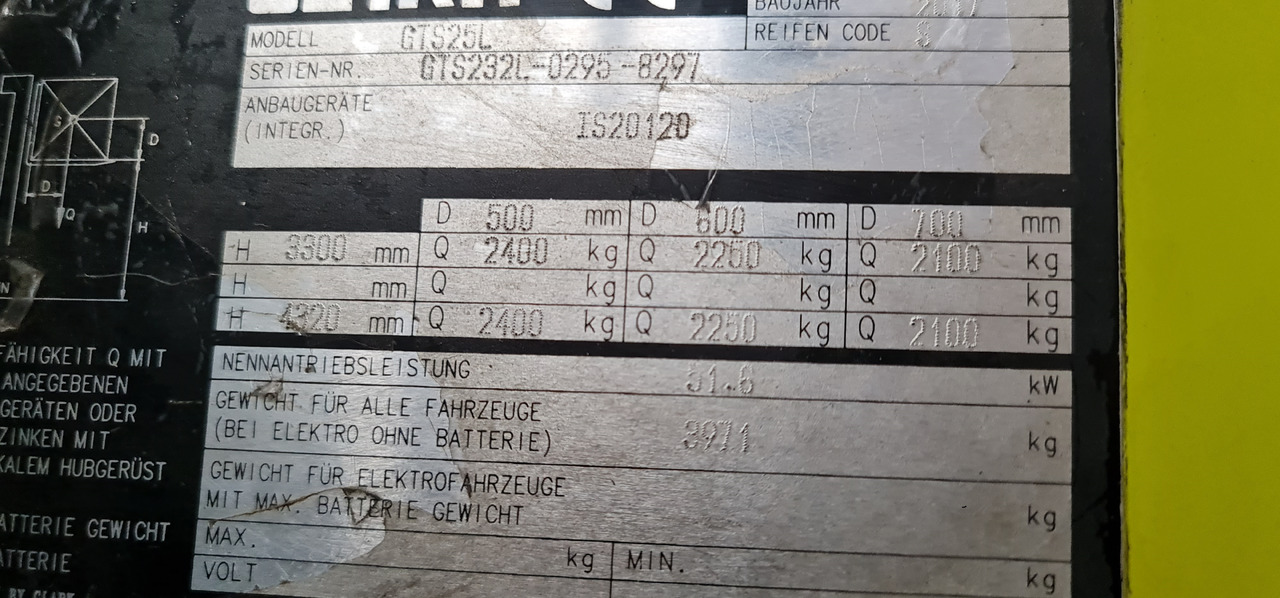 CLARK GTX 25L - Chariot élévateur à gaz: photos 4 CLARK GTX 25L - Chariot élévateur à gaz: photos 4