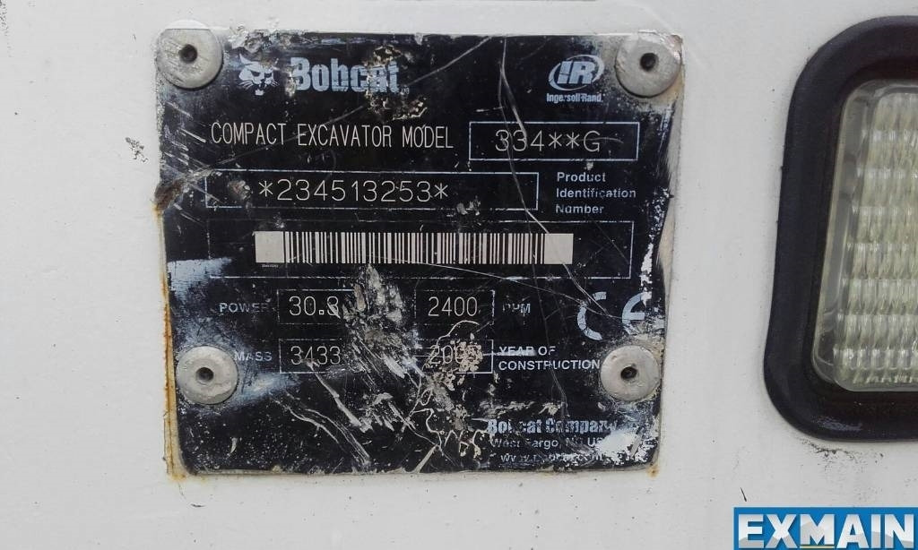 Mini pelle Bobcat 334 G: photos 7