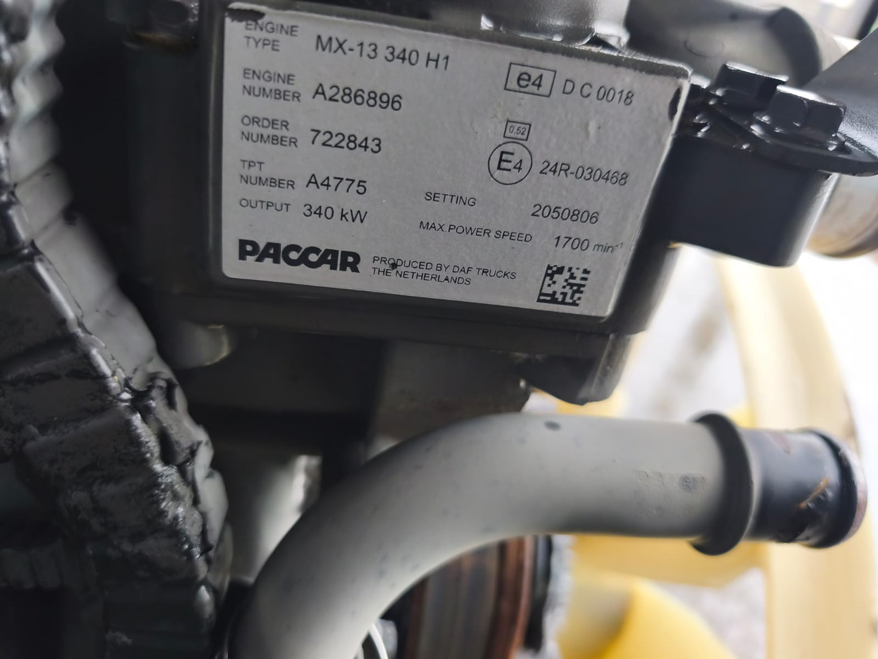 DAF Paccar MX-13 340 H1 DAF XF, CF - Moteur pour Camion: photos 3 DAF Paccar MX-13 340 H1 DAF XF, CF - Moteur pour Camion: photos 3