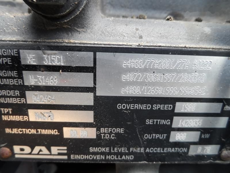 DAF XE315C 430 E3 DAF XF 95 - Moteur pour Camion: photos 4 DAF XE315C 430 E3 DAF XF 95 - Moteur pour Camion: photos 4