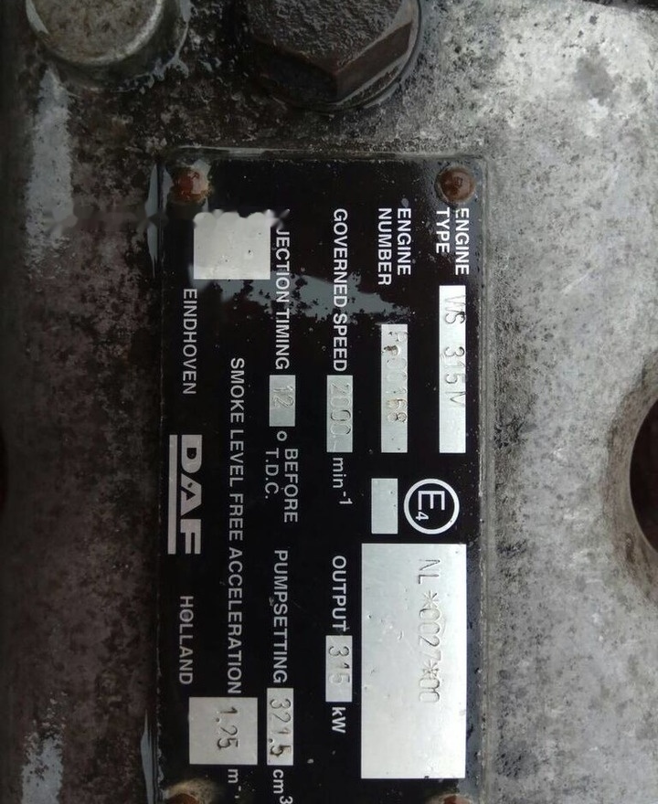 DAF ATI WS315M DAF 95 - Moteur pour Camion: photos 4 DAF ATI WS315M DAF 95 - Moteur pour Camion: photos 4