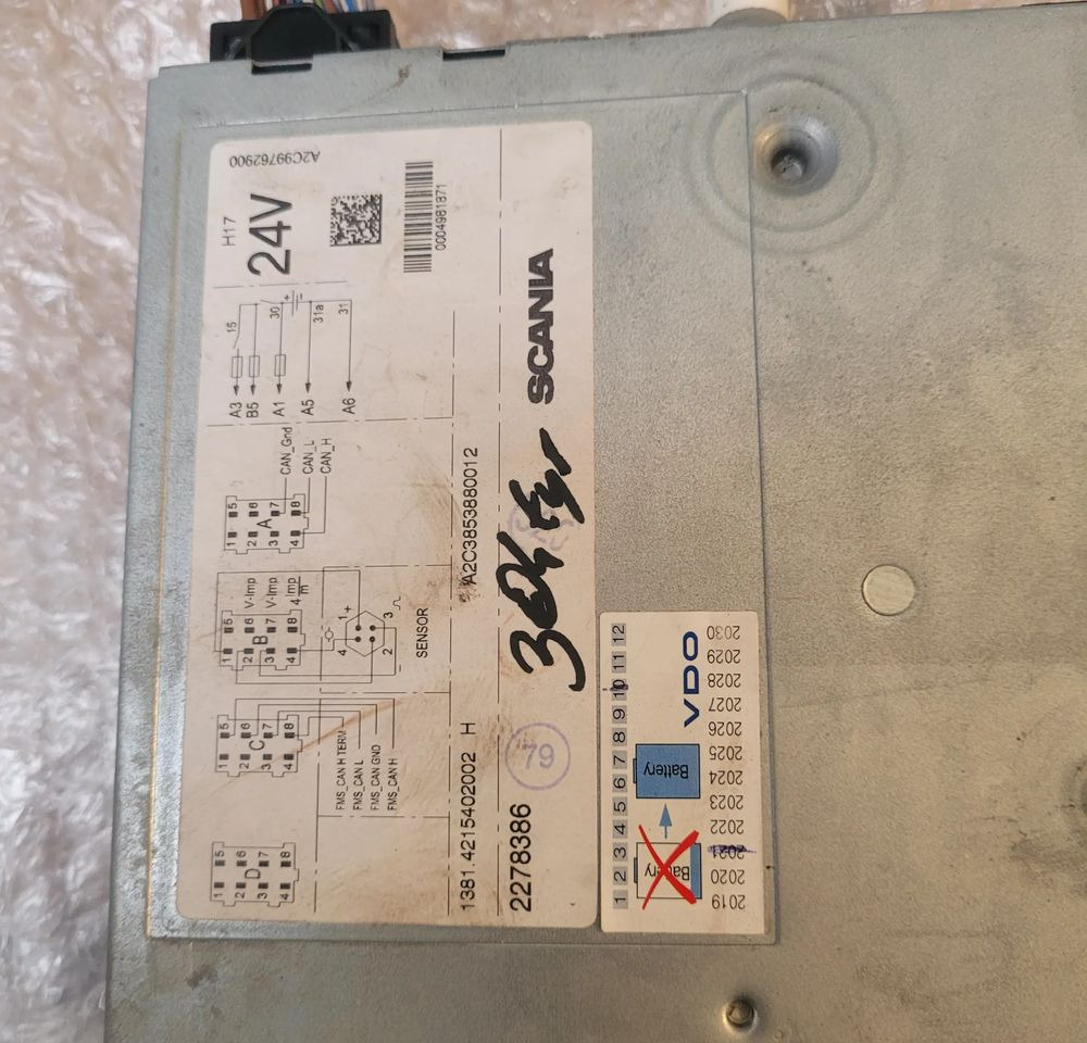 TACHOGRAF SCANIA 2278386 R 2.2a CHWALIM116 - Chronotachygraphe pour Camion: photos 3 TACHOGRAF SCANIA 2278386 R 2.2a CHWALIM116 - Chronotachygraphe pour Camion: photos 3