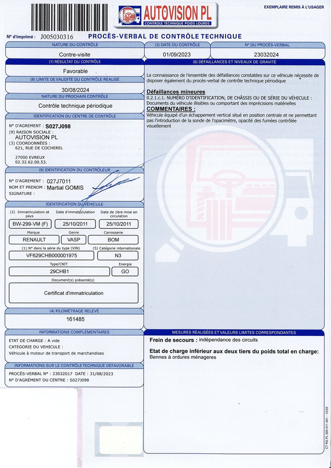 BOM de marque Renault 310 DXI - benne SEMAT bi compartiment - boite de vitesse récente de 5000 km - 2 pneus neufs - dernier passage aux mines en septembre 2023 - arrêt de circulation octobre 2023 - ba - Benne à ordures ménagères: photos 5 BOM de marque Renault 310 DXI - benne SEMAT bi compartiment - boite de vitesse récente de 5000 km - 2 pneus neufs - dernier passage aux mines en septembre 2023 - arrêt de circulation octobre 2023 - ba - Benne à ordures ménagères: photos 5