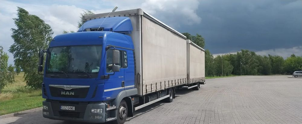 MAN TRUCK TGL - Camion à rideaux coulissants, Remorque rideaux coulissants: photos 1 MAN TRUCK TGL - Camion à rideaux coulissants, Remorque rideaux coulissants: photos 1