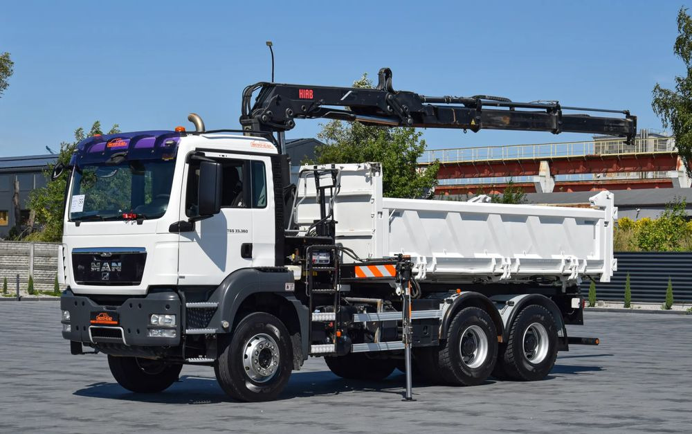 MAN TGS 33.360 / 6x4 / HDS HIAB 122 E-2 HIDUO / STEROWANIE RADIOWE / WYWROTKA / HYDROBURTA / AUTOMAT / KLIMA / TEMPOMAT / KAMERA COFANIA / SPROWADZONY - Camion benne: photos 1 MAN TGS 33.360 / 6x4 / HDS HIAB 122 E-2 HIDUO / STEROWANIE RADIOWE / WYWROTKA / HYDROBURTA / AUTOMAT / KLIMA / TEMPOMAT / KAMERA COFANIA / SPROWADZONY - Camion benne: photos 1