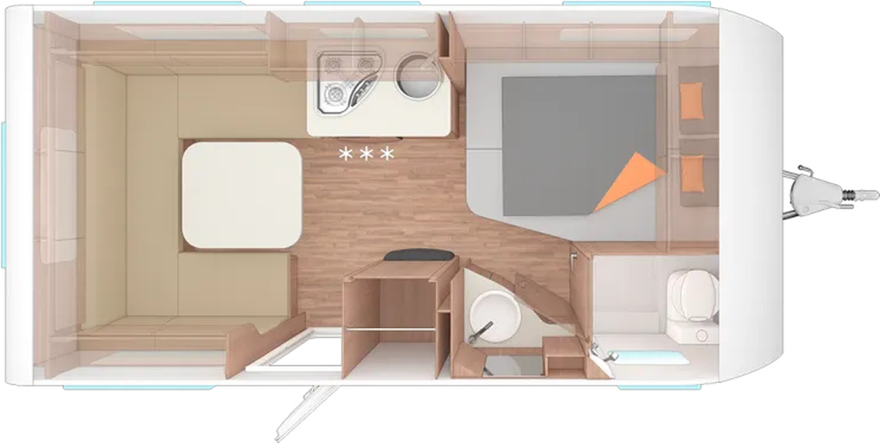 Weinsberg CaraOne 450 FU 1.500 KG, Fußbodentemp., Radtr - Caravane: photos 2 Weinsberg CaraOne 450 FU 1.500 KG, Fußbodentemp., Radtr - Caravane: photos 2