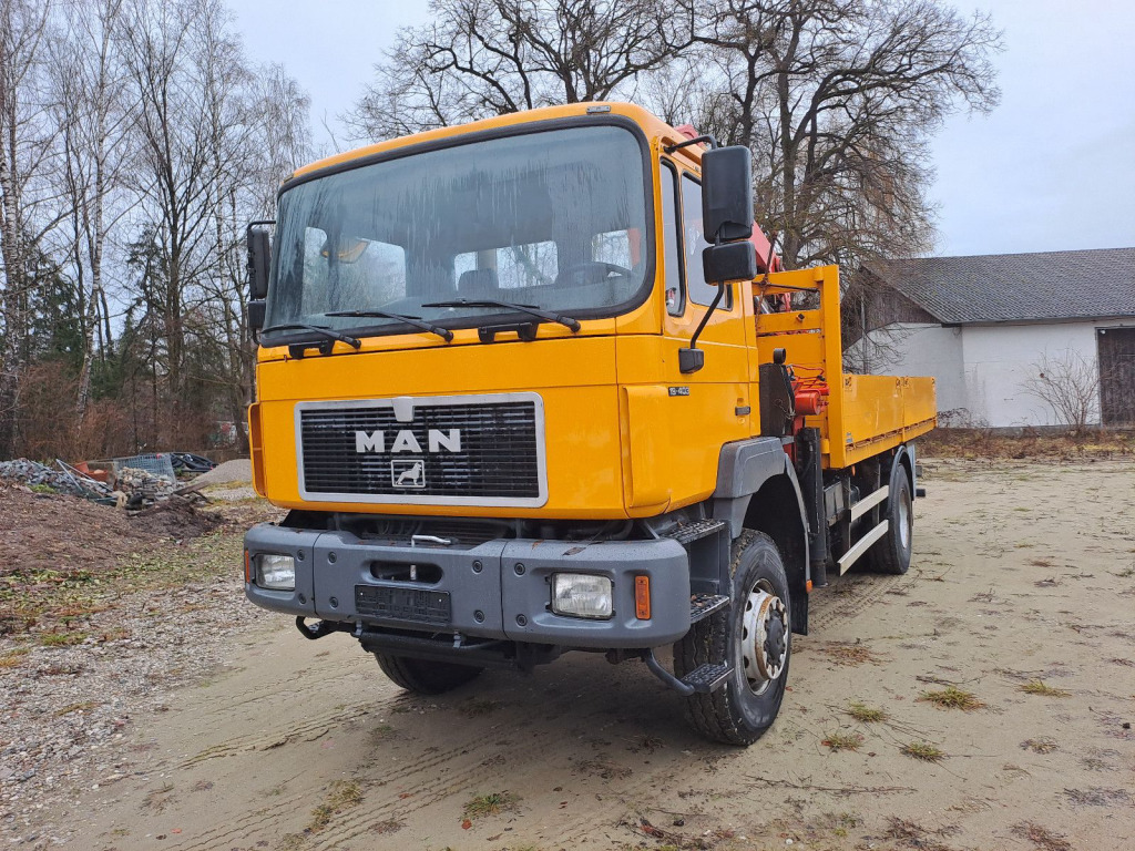 MAN 19.403 Pritsche 4x4 mit Palfingerkran PK 21000 mit Funk - Fernbedienung - Camion grue: photos 5 MAN 19.403 Pritsche 4x4 mit Palfingerkran PK 21000 mit Funk - Fernbedienung - Camion grue: photos 5