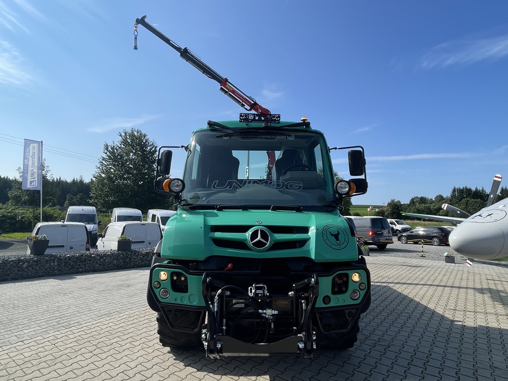 Camion grue pour transport de équipements lourds Unimog U318 - UHN mit Ladekran und Forstgreifer , Traumzustand: photos 18