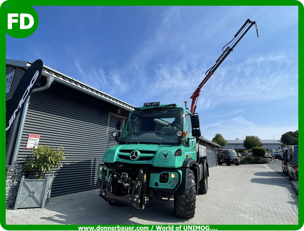 Unimog U318 - UHN mit Ladekran und Forstgreifer , Traumzustand - Camion grue: photos 1 Unimog U318 - UHN mit Ladekran und Forstgreifer , Traumzustand - Camion grue: photos 1