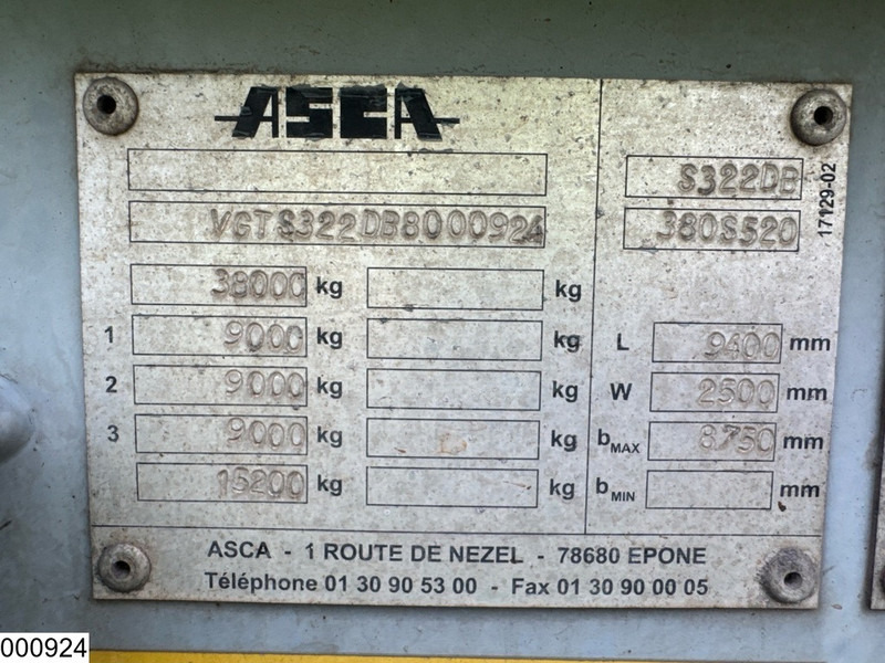 ASCA Chassis 10 / 20 / 30 ft, ADR - Semi-remorque porte-conteneur/ Caisse mobile: photos 4 ASCA Chassis 10 / 20 / 30 ft, ADR - Semi-remorque porte-conteneur/ Caisse mobile: photos 4